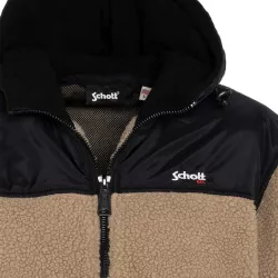 Sweat à capuche Schott ZIPPE SHERPA POLAIRE