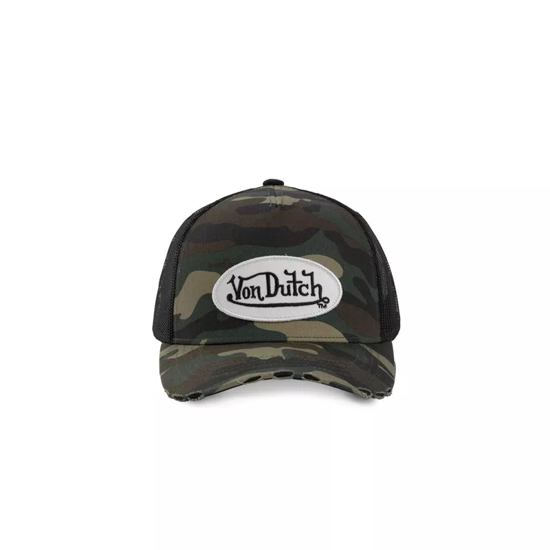 Casquette Baseball Abob Noire & Orange - Von Dutch Reference : 17791