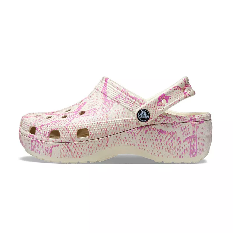 Sabot Crocs CLASSIC PLATEFORM SNAKE PRINT