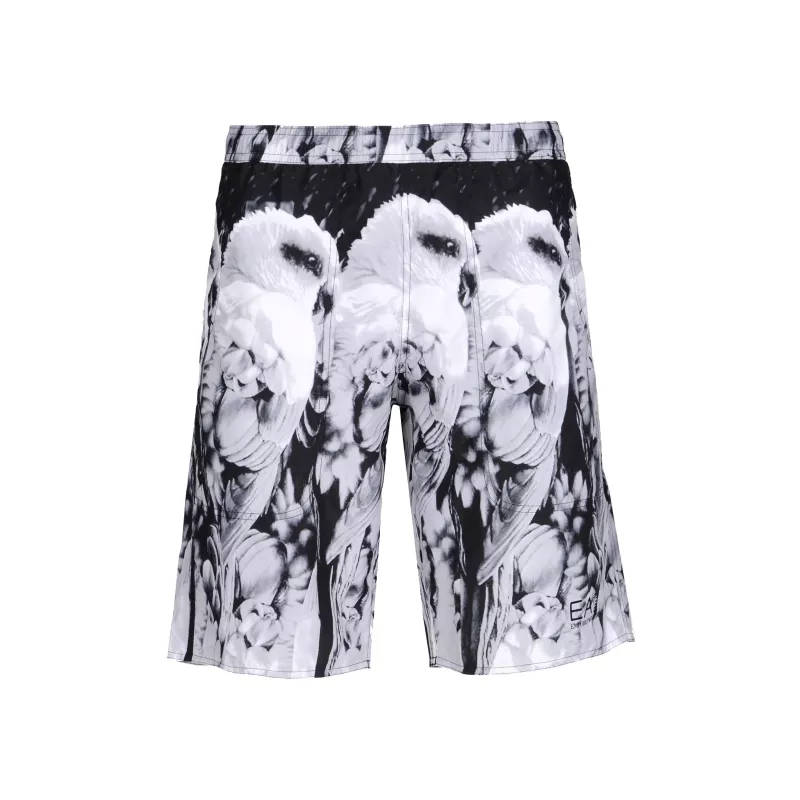 Bermuda EA7 Emporio Armani (Blanc/Noir)
