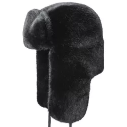 Cagoule Kangol BLACK FAUX FUR TRAPPER