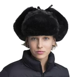 Cagoule Kangol BLACK FAUX FUR TRAPPER