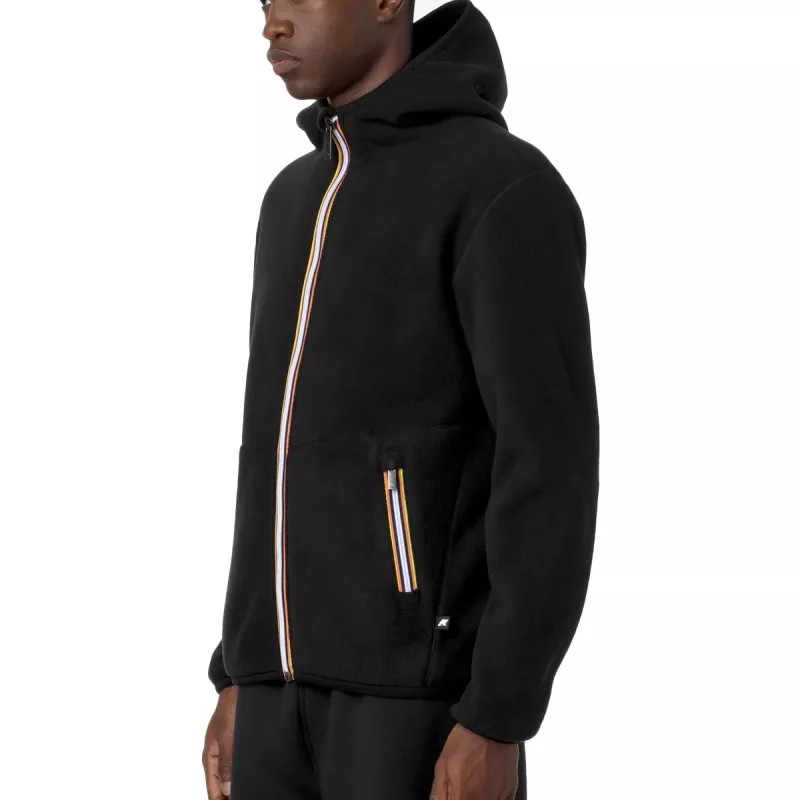 Veste à capuche zippée K-Way JACK SHERPA POLAR REVERSIBLE