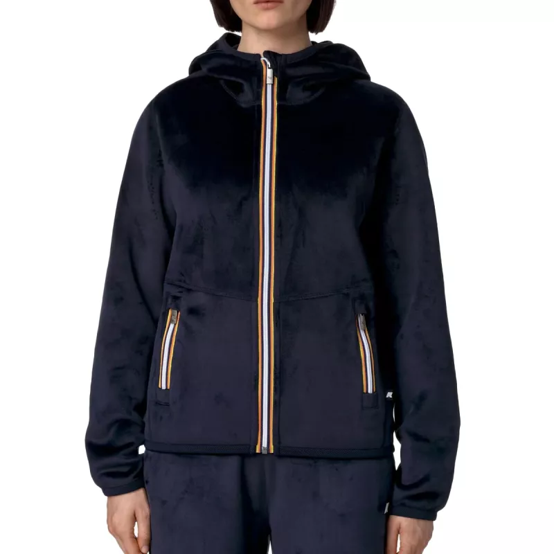 Veste courte K-Way LILY VELOUR POLAR REVERSIBLE