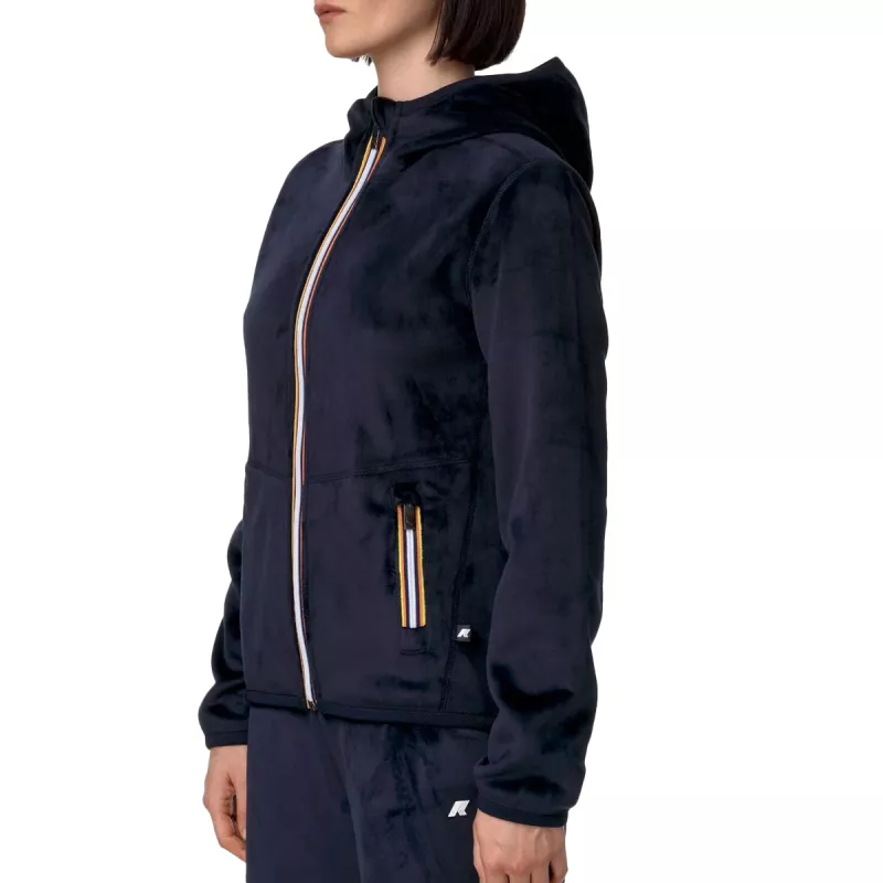 Veste courte K-Way LILY VELOUR POLAR REVERSIBLE