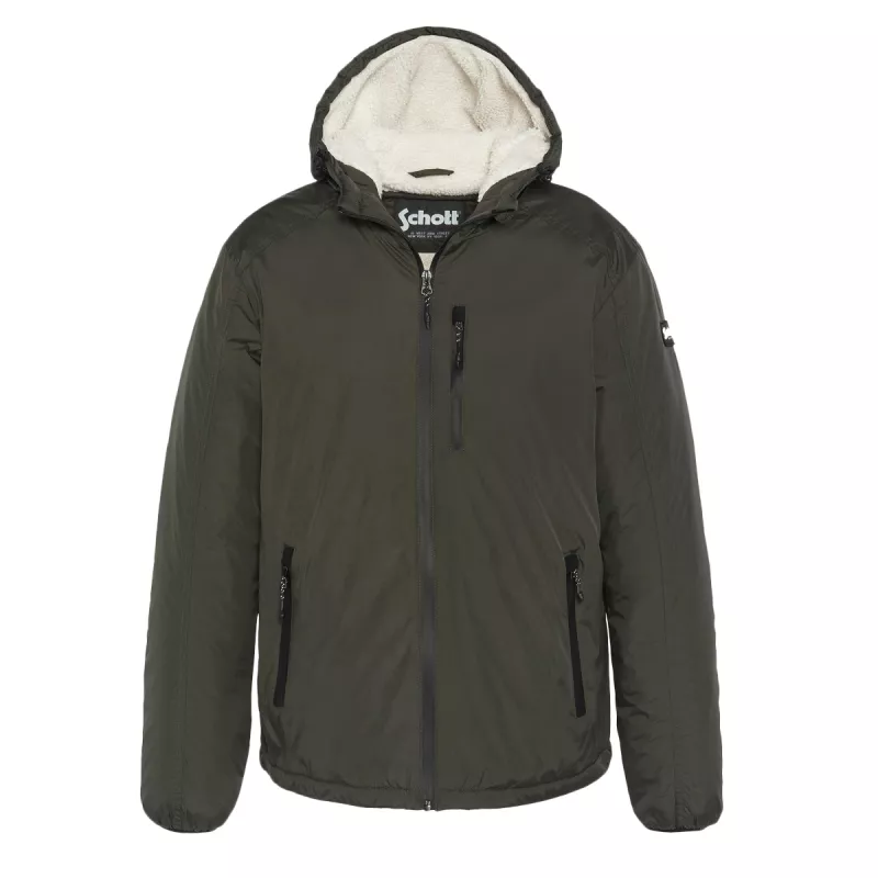 Parka doublée Sherpa capuche Schott PARKA A CAPUCHE