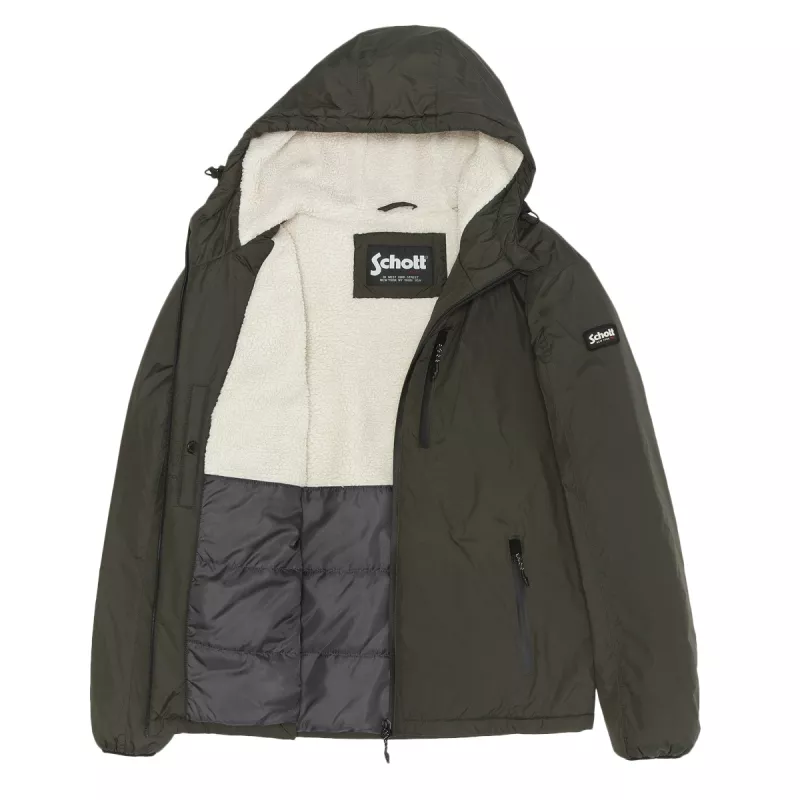 Parka à capuche doublée Sherpa Schott BLADEN