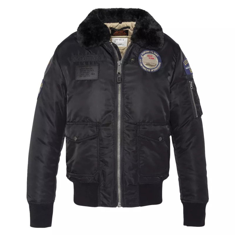 Blousons Schott BLOUSON BOMBERS BADGE