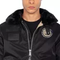 Blouson badgé Schott OHARAVINTRS