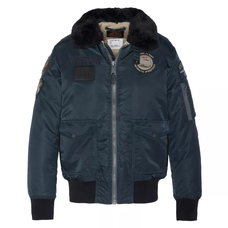 Blousons Schott BLOUSON BOMBERS BADGE