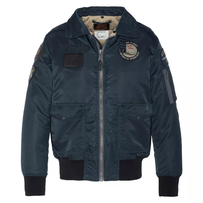 Blousons Schott BLOUSON BOMBERS BADGE