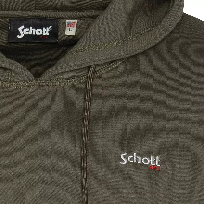 Sweatshirt à capuche Schott AVEC BRODERIE