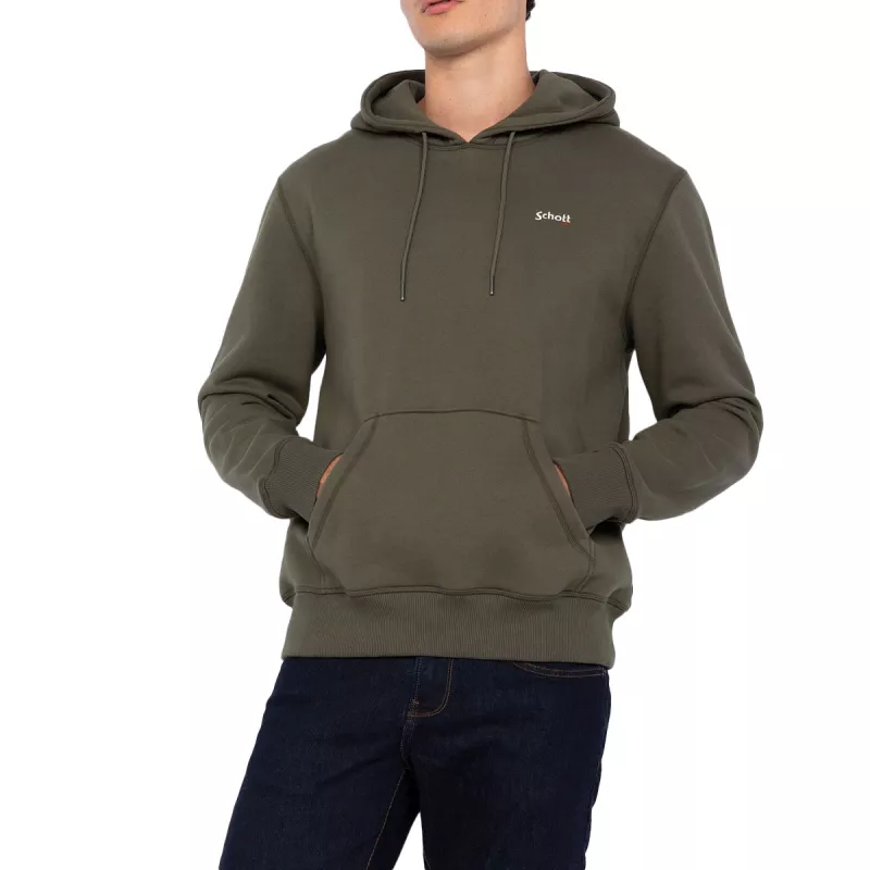 Sweatshirt à capuche Schott AVEC BRODERIE