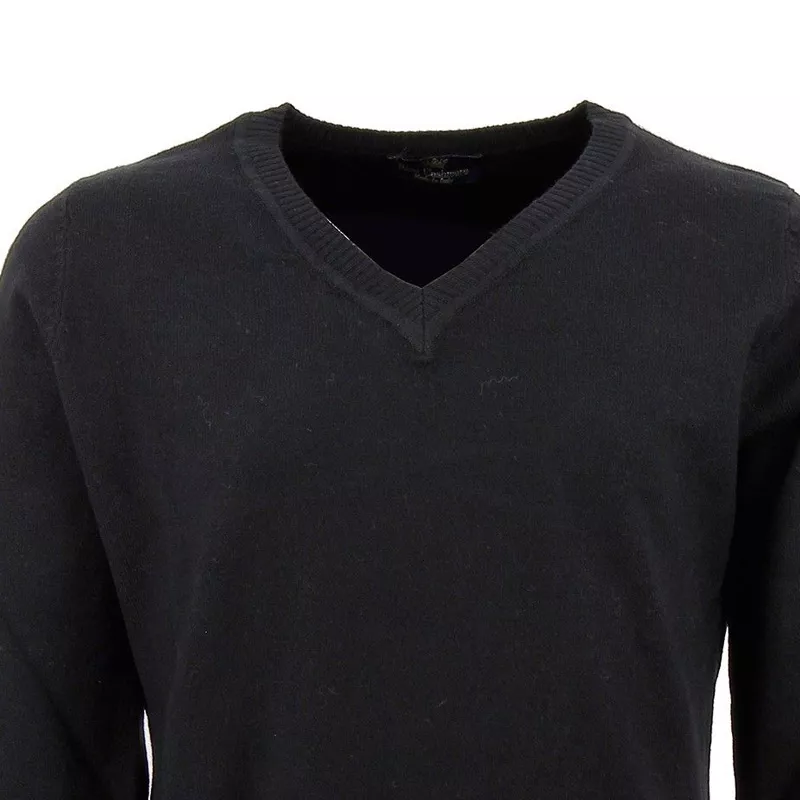 Real Cashmere Pull col V Real Cashmere - IDS1085002-NOIR