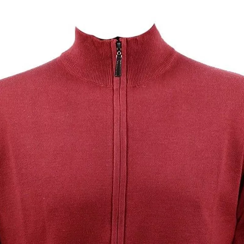 Gilet Real Cashmere (Rouge)- Ref. IUB109904-GIUBBINO-ZIP
