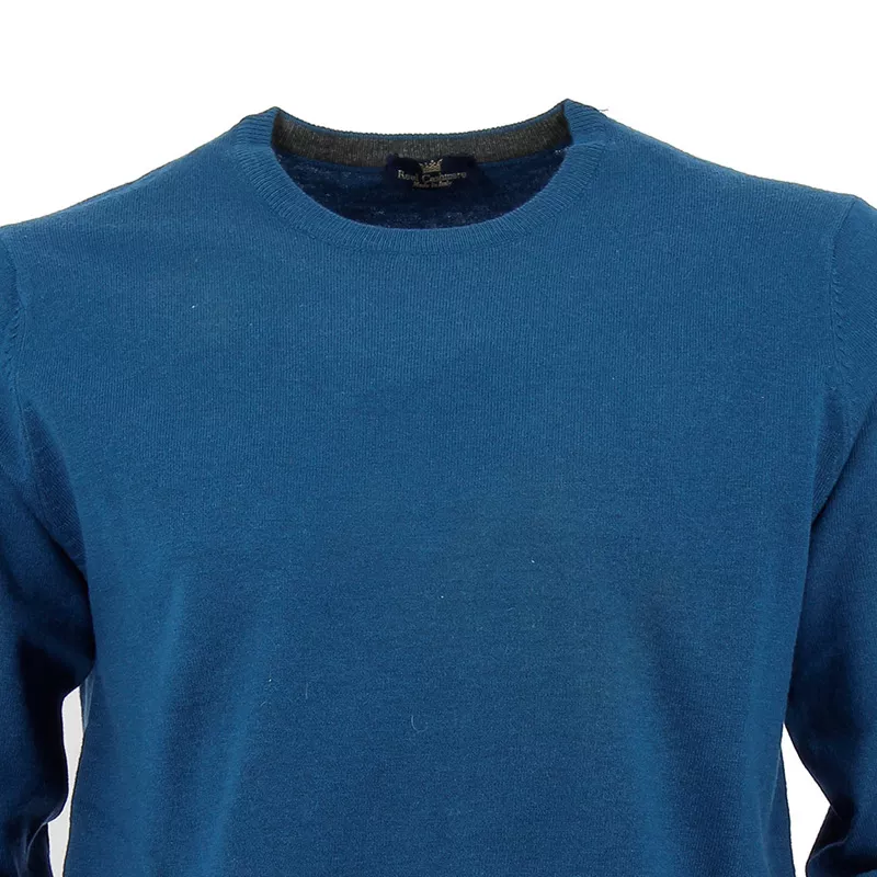 Real Cashmere Pull col rond Real Cashmere - IUS108136-BLEU