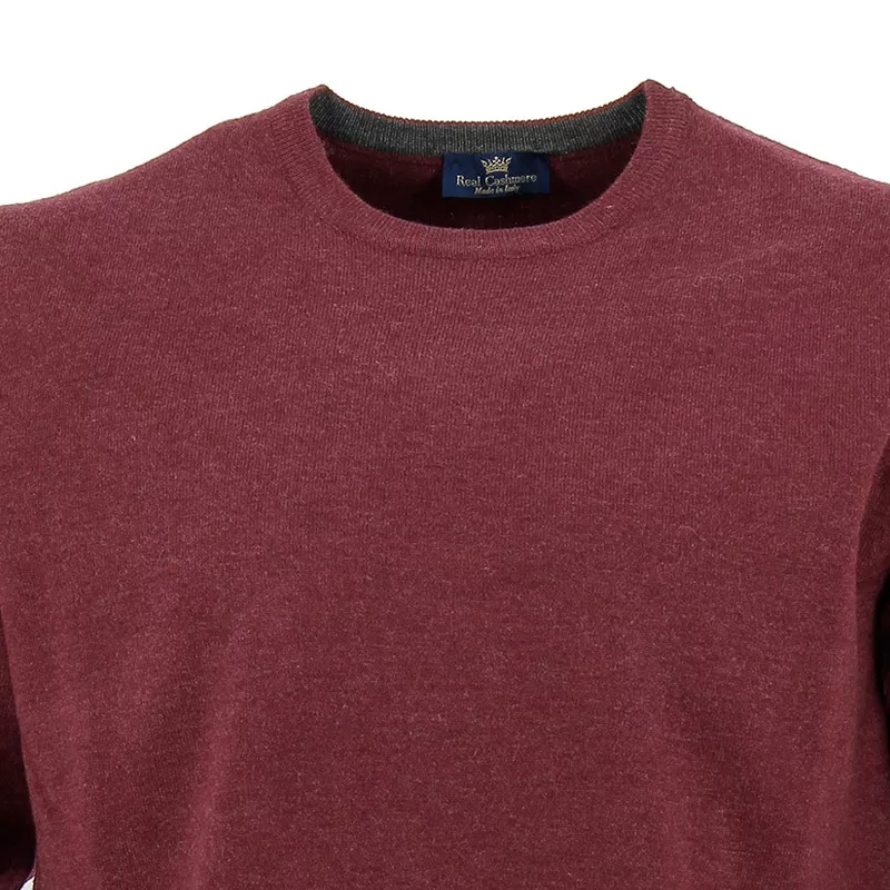 Real Cashmere Pull col rond Real Cashmere - IUS108136-BORDEAUX