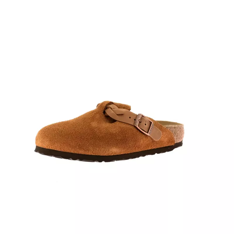Chausson slippers Birkenstock BOSTON SUEDE BRAIDED étroite