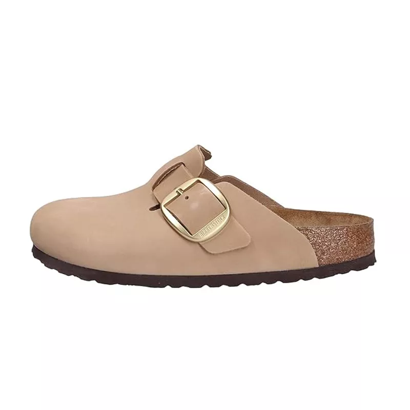 Chaussons mules Birkenstock BOSTON BIG BUCKLE NUBUCK