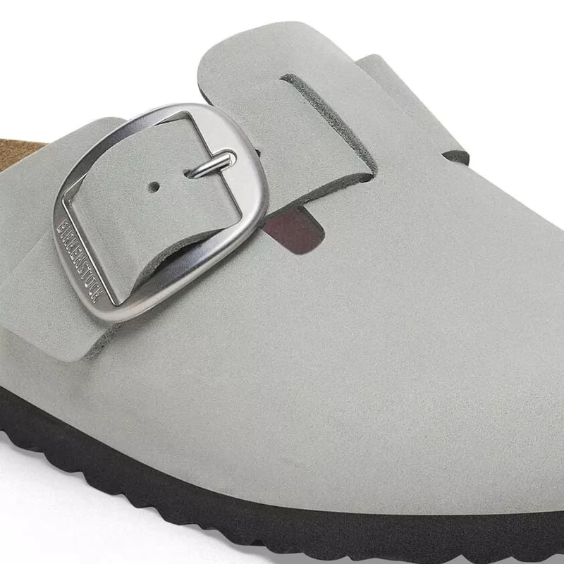 Chausson mule Birkenstock BOSTON BIG BUCKLE NUBUCK étroite