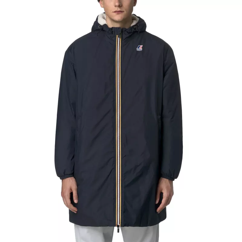 Parka Longue à Capuche Double Sherpa K-Way LE VRAI 4.0 EIFFEL EAST ORSETTO