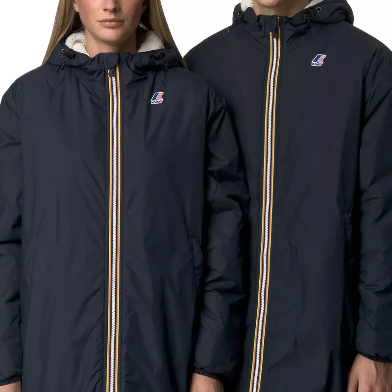 Parka Longue à Capuche Double Sherpa K-Way LE VRAI 4.0 EIFFEL EAST ORSETTO