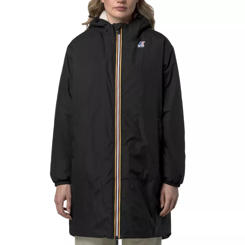 Parka Longue à Capuche Double Sherpa K-Way LE VRAI 4.0 EIFFEL EAST ORSETTO