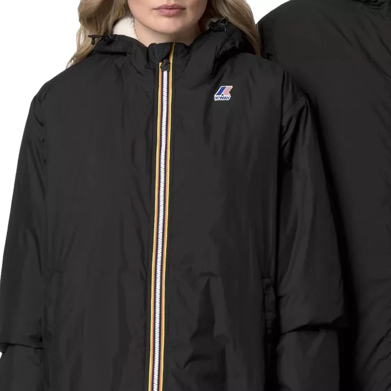 Parka Longue à Capuche Double Sherpa K-Way LE VRAI 4.0 EIFFEL EAST ORSETTO