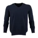 Real Cashmere Pull col V Real Cashmere - IUB108842-MARINE