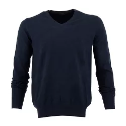 Real Cashmere Pull col V Real Cashmere - IUB108842-MARINE
