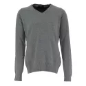 Real Cashmere Pull col V Real Cashmere - IDS1085002-GRIS