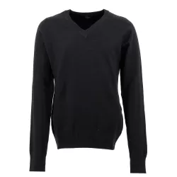 Real Cashmere Pull col V Real Cashmere - IDS1085002-NOIR