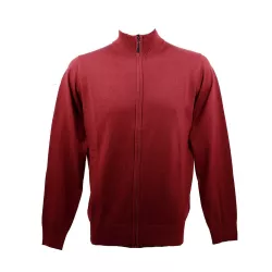 Gilet Real Cashmere (Rouge)- Ref. IUB109904-GIUBBINO-ZIP
