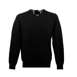 Pull Real Cashmere COLLO V (Noir)- Ref. IUB109842-COLLOV-TOPPE