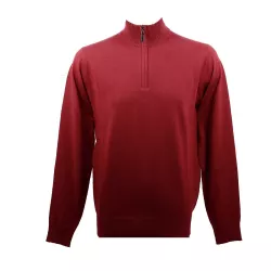 Pull Real Cashmere (Rouge) - Ref. IUB109903-LUPETTO-ZIP
