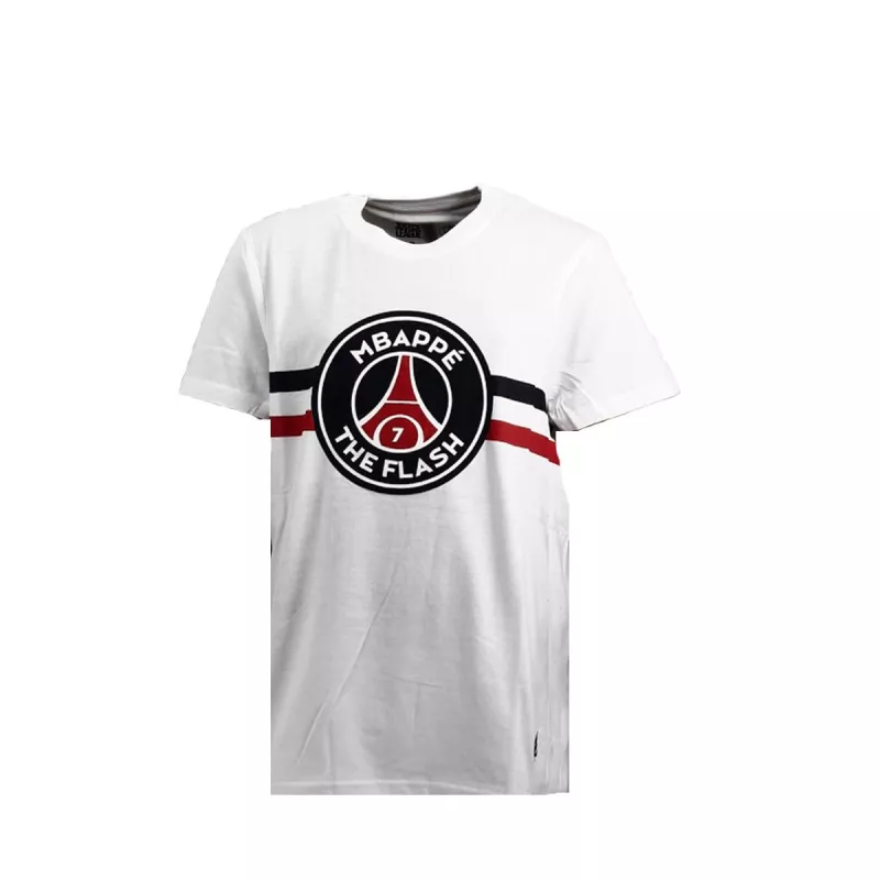 Tee-shirt PSG Justice League MBAPPE FLASH (blanc)- Ref. PSG-JR-TEES-SHIRT-MBAPPE