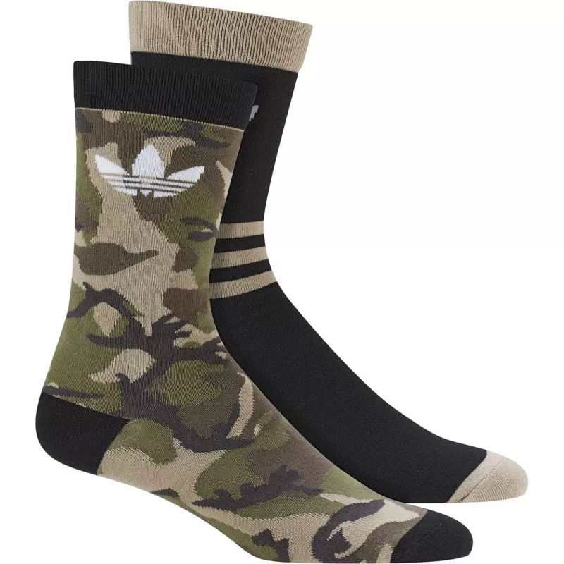 Pack 2  paires de chaussettes adidas Originals Mi-mollet Camouflage - Ref. DV1501