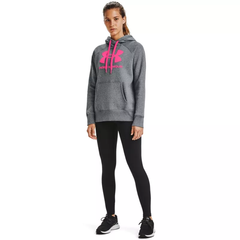 Sweat à capuche Femme Under Armour LOGO RIVAL FLEECE