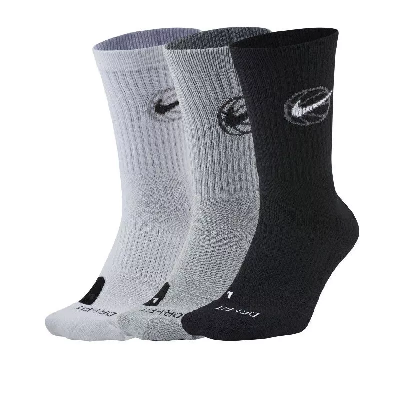 NIKE CHAUSSETTES EVERYDAY PLUS BLANC/MULTICOLORE - CHAUSSETTE