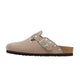 Chausson Femme Birkenstock BOSTON RIVETS LEVE SUEDE étroite