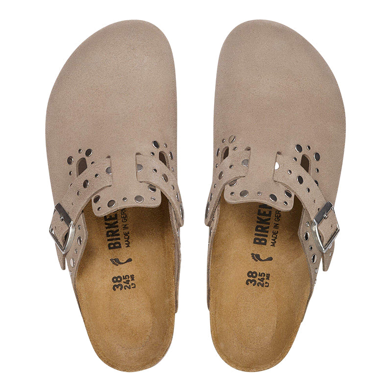 Chausson Femme Birkenstock BOSTON RIVETS LEVE SUEDE étroite