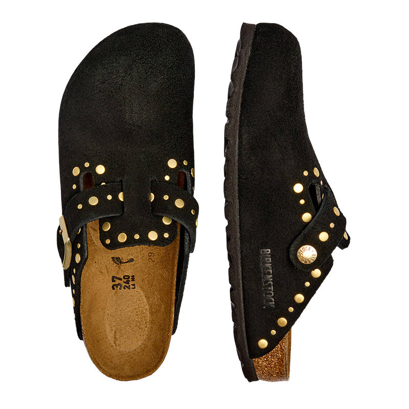 Chausson Femme Birkenstock BOSTON RIVETS LEVE SUEDE étroite