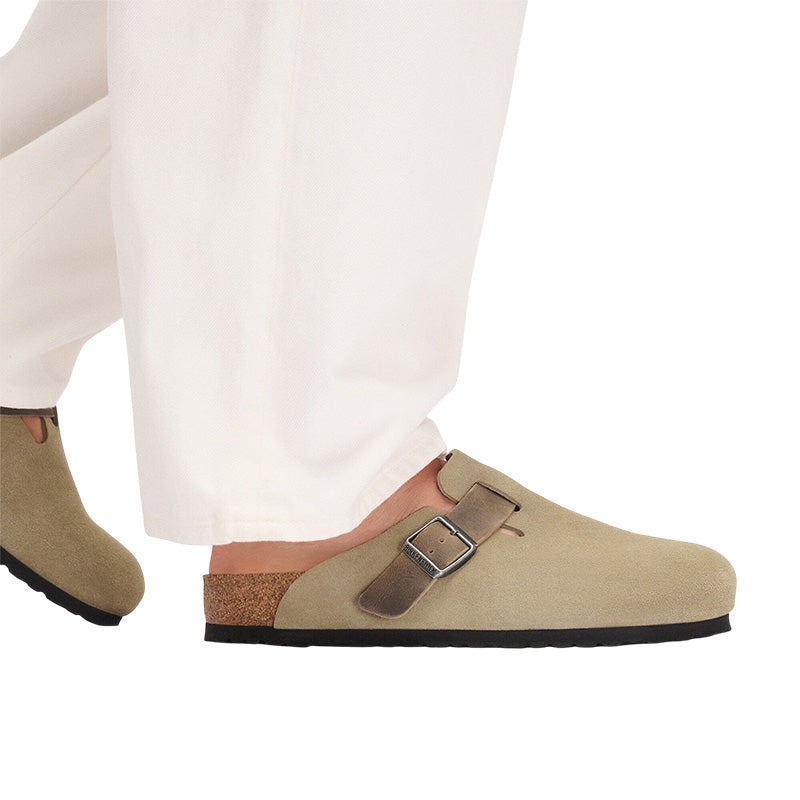 Chausson Homme Birkenstock BOSTON SUEDE étroite
