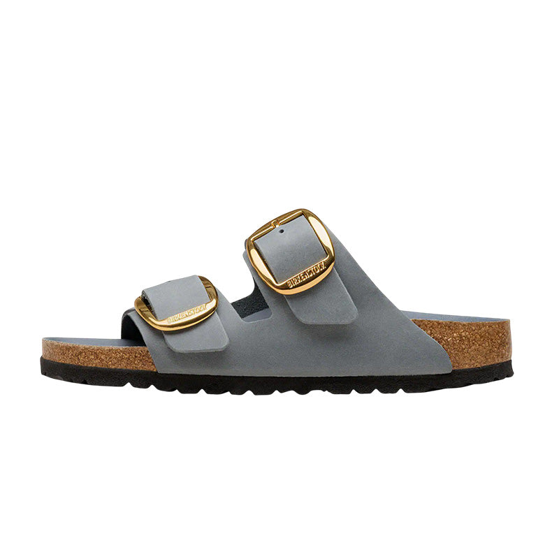 Sandale Femme Birkenstock ARIZONA BIG BUCKLE CUIR NUBUCK étroite