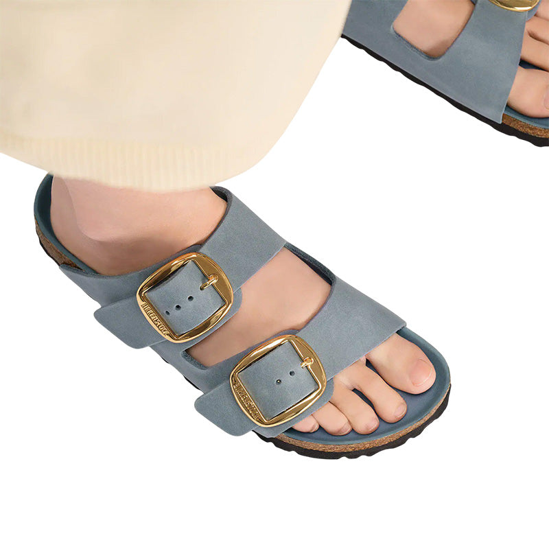Sandale Femme Birkenstock ARIZONA BIG BUCKLE CUIR NUBUCK étroite