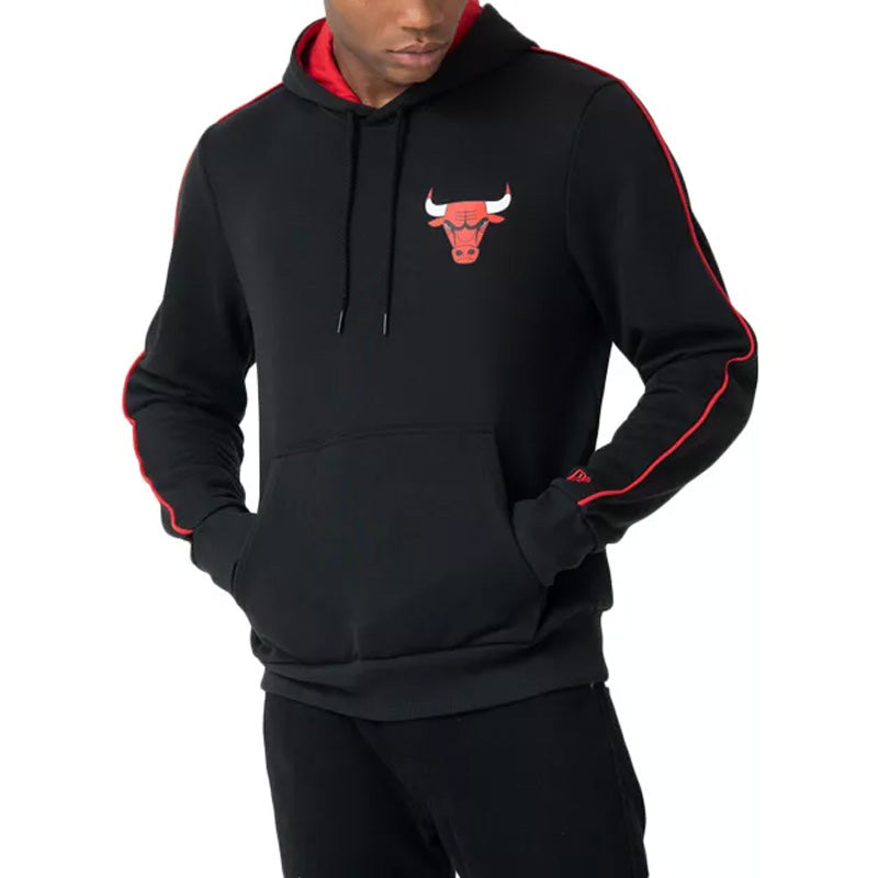 Sweat à capuche New Era CHICAGO BULLS STRIPE PIPING