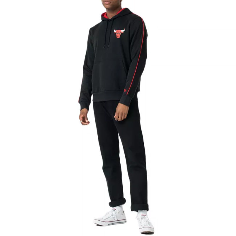 Sweat à capuche New Era CHICAGO BULLS STRIPE PIPING