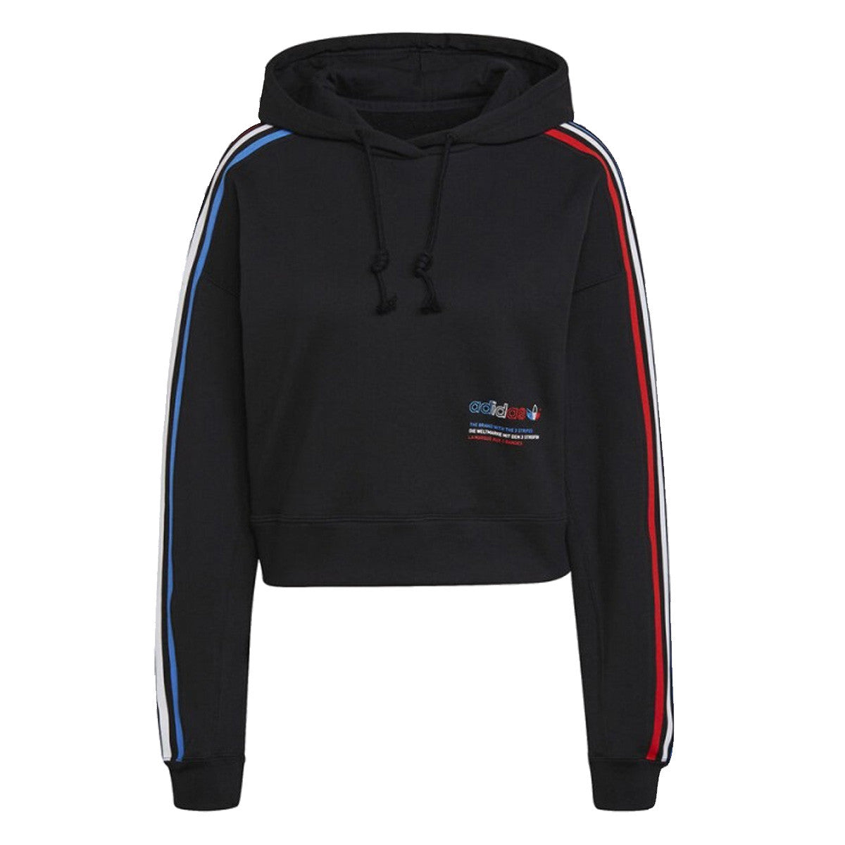 Sweat à capuche adidas Originals ADICOLOR TRICOLOR CROP