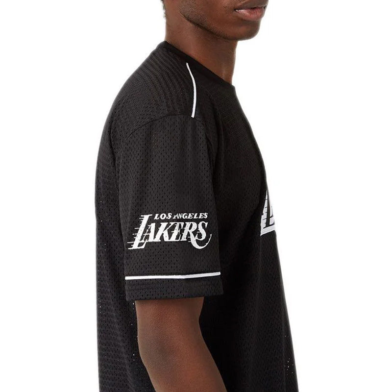 Camiseta extragrande con el logotipo del equipo de Los Ángeles Lakers de New Era