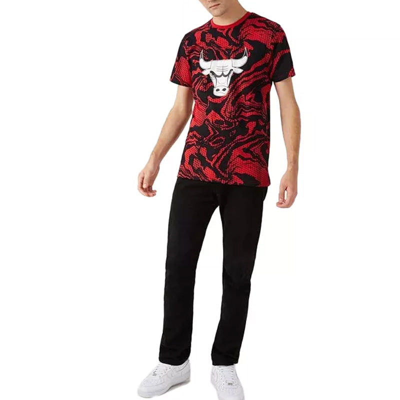 Camiseta con estampado OIL SLICK de los Chicago Bulls de New Era